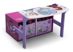 Delta Children Frozen 3-in-1 Storage Bench and Desk Right View Open a1a