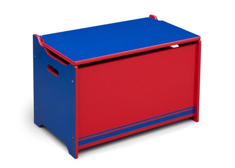 Generic Blue/Red Wooden Toy Box